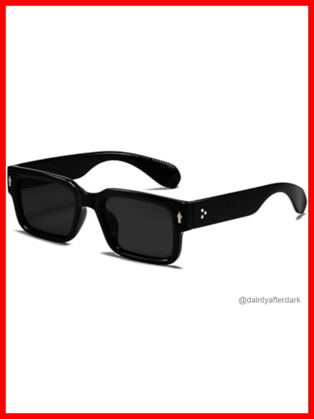 Classic Square Sunglasses Thick Frame Rectangle Chunky Shades UV400